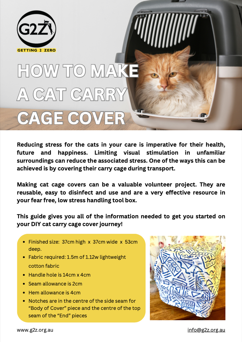 How to make a cat carry cage cover G2Z